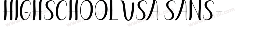 highschoolUSA sans字体转换